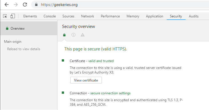 TLS 1.3 pour nginx sous Debian 9